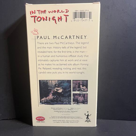 Paul McCartney In the World Tonight VHS 1997 Rhino Home Video Documentary Beatle - Picture 2 of 6